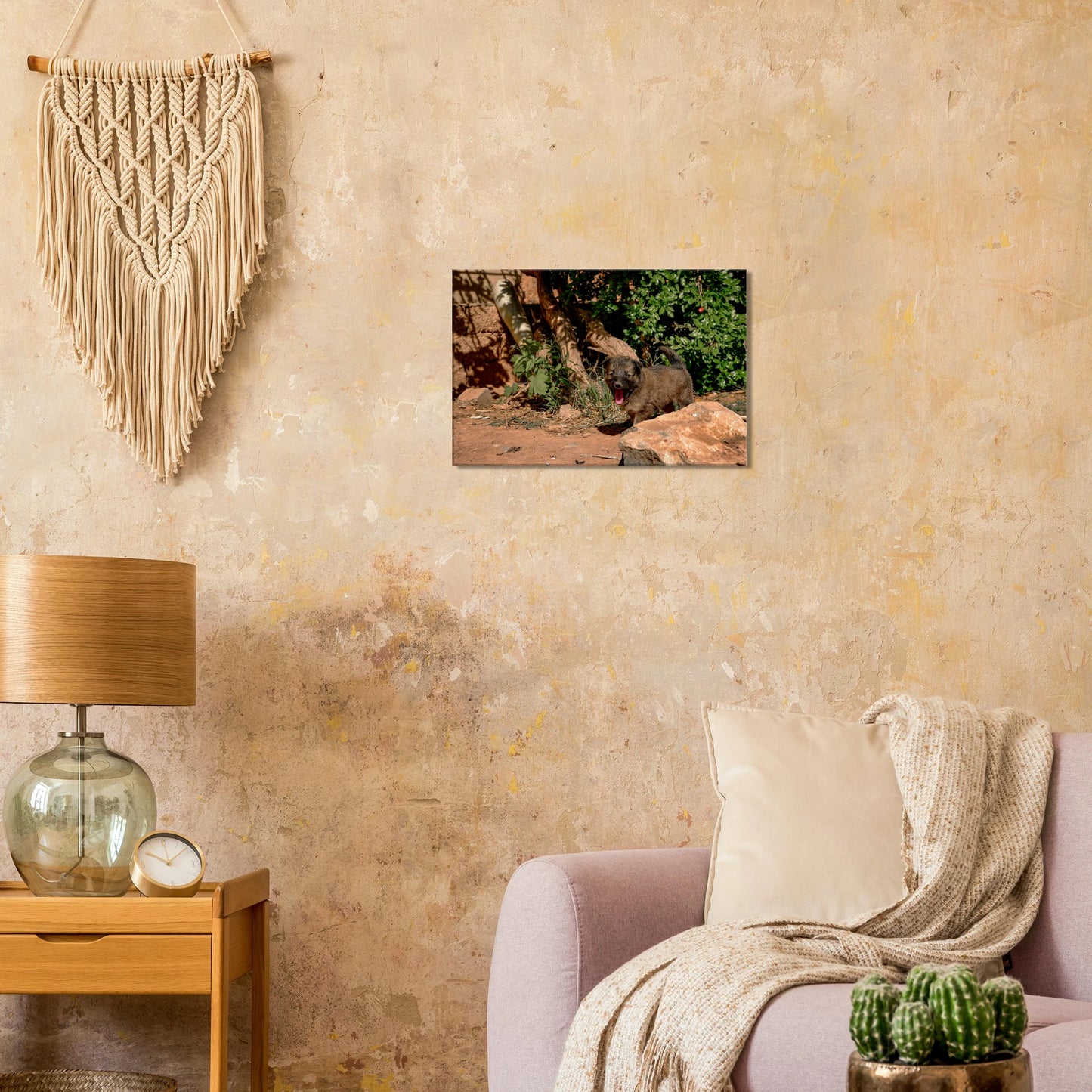"Chien heureux" - Monkey Prints - Print Material