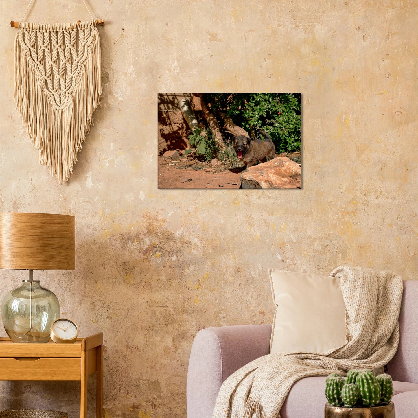 "Chien heureux" - Monkey Prints - Print Material