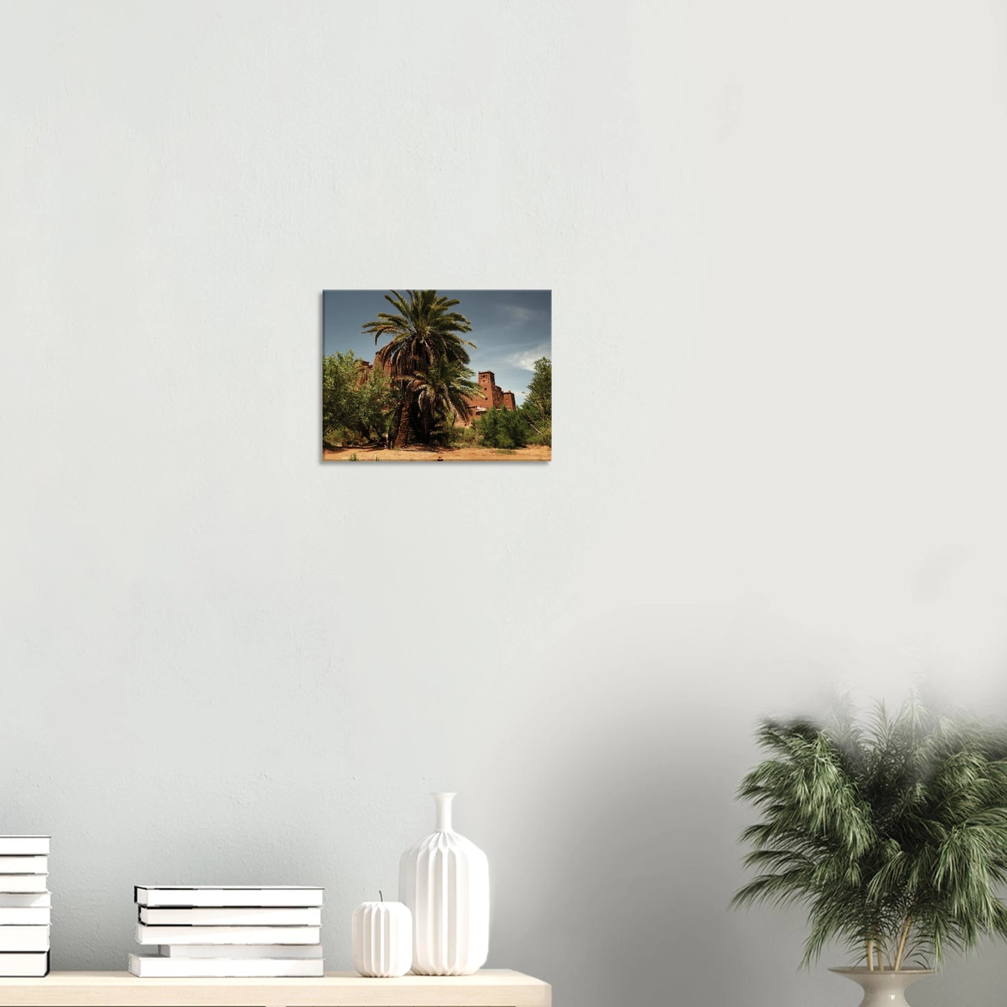 "Oasis au pied de l'ancienne Kasbah" - Monkey Prints - Print Material
