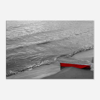 "El Barco Rojo en la Orilla" - Monkey Prints - Print Material