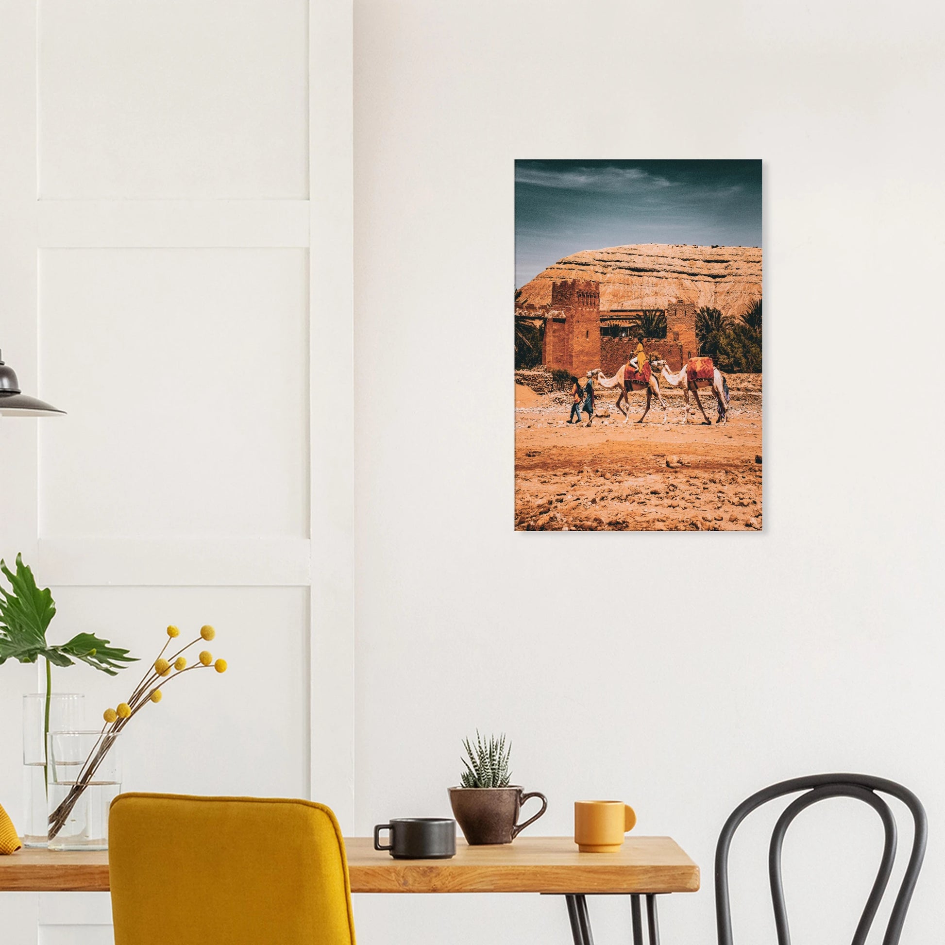 "Femme sur Chameau devant Kasbah" - Monkey Prints - Print Material
