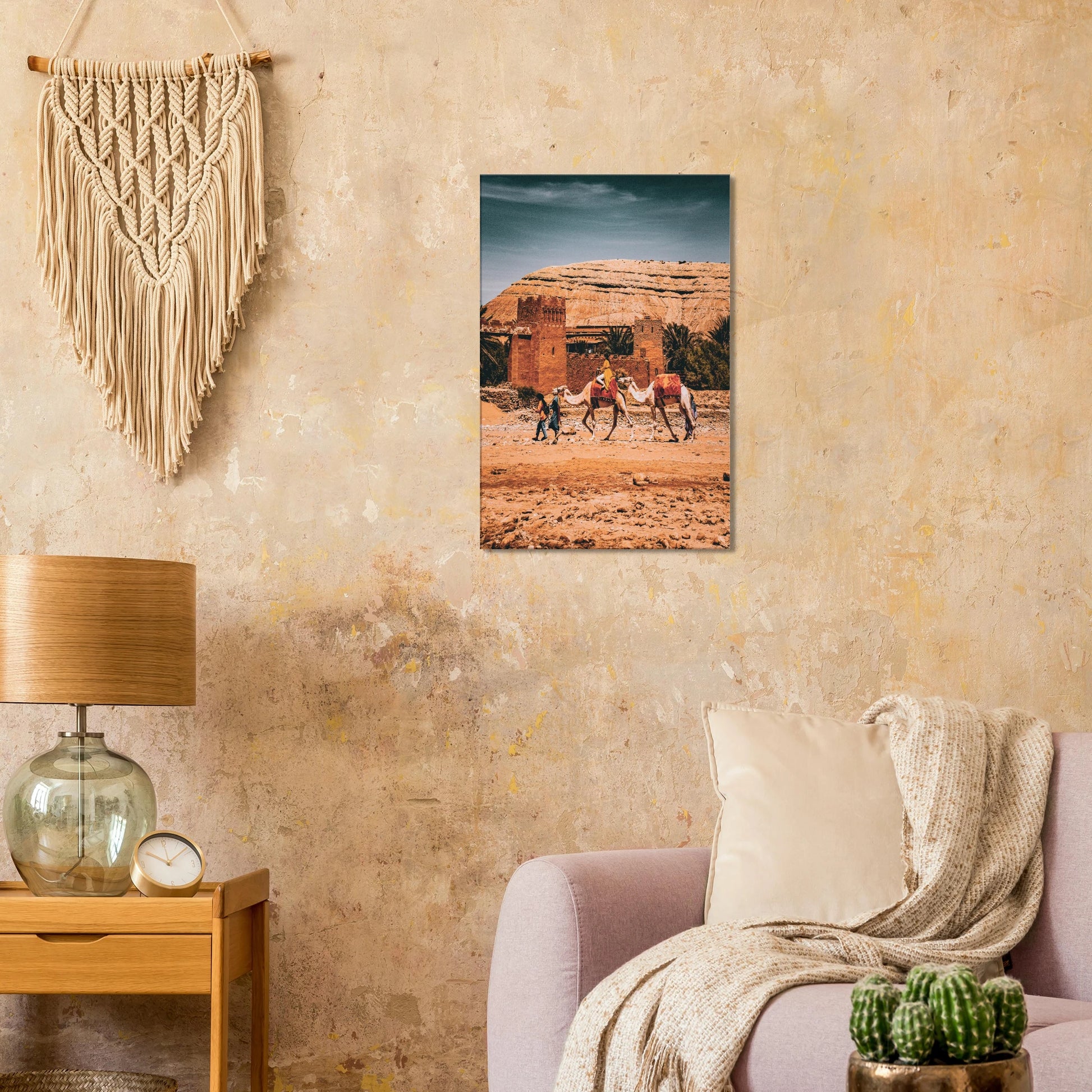 "Femme sur Chameau devant Kasbah" - Monkey Prints - Print Material