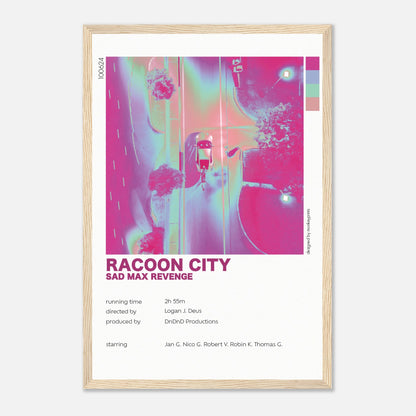 "Racoon City" - Monkey Prints - Print Material